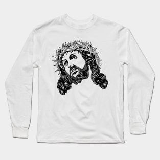 Jesus Christ Face Long Sleeve T-Shirt